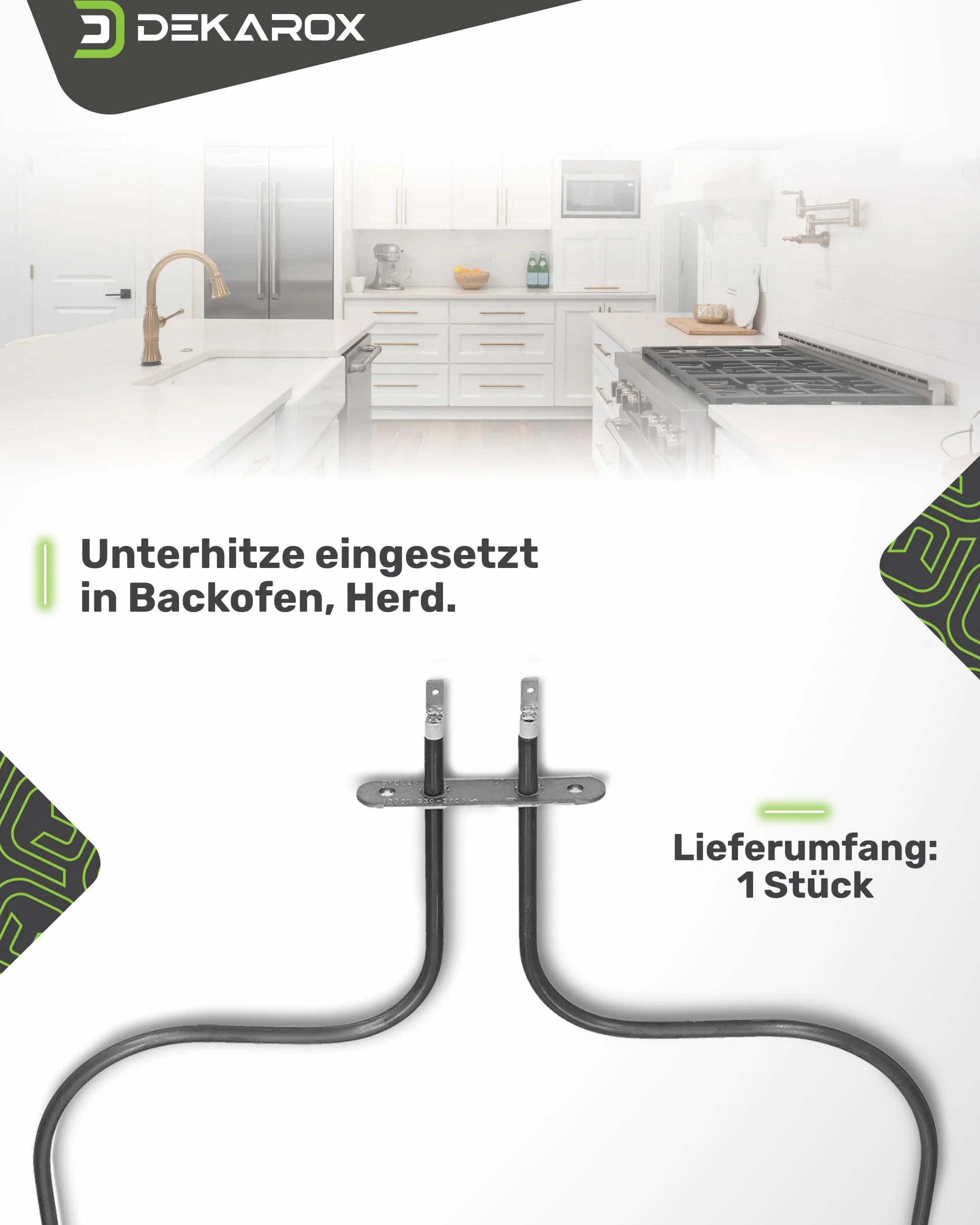 Unterhitze Heizelement 1000W 220/240V für AEG Electrolux Juno Zanussi Zanker 357063501/5 3570635015 für Backofen Herd