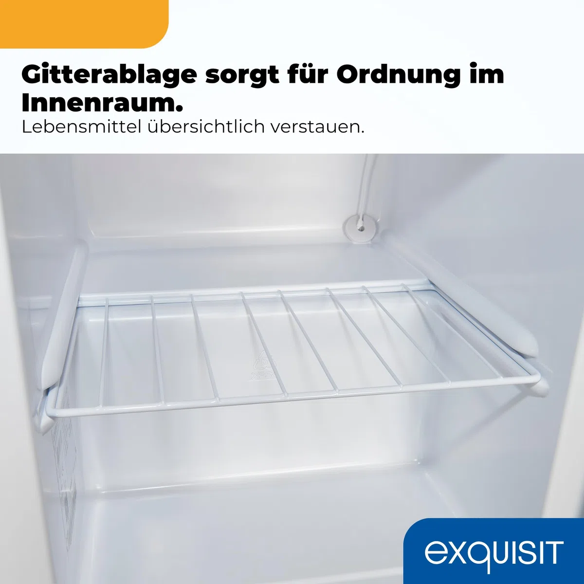 Exquisit GB505-040E Mini Gefrierschrank - 33l Tiefkühlschrank Weiß | 4 Sterne Fach - 2,4 kg Gefriervermögen - Leise 40dB - Wechselbarer Türanschlag - Maße 51 x 44 x 47,5 cm - Kleiner