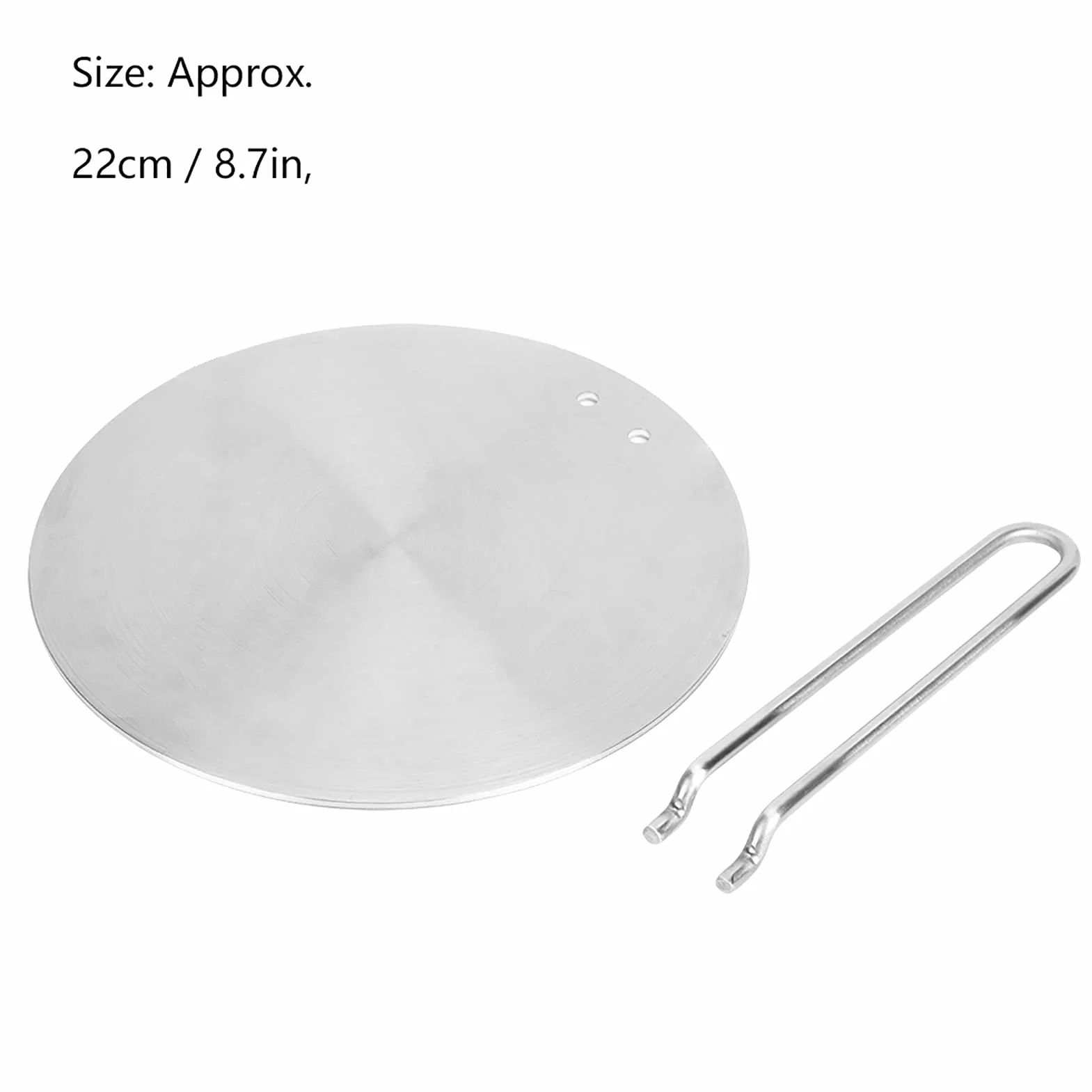Induktion Adapterplatte, Heat Diffuser Induktion Adapter nduktionsherd Hitzeverteiler Ringplatte mit teilbarem Griff für Induktions Kochfelder Wandler Gas Elektroherdplatte(22cm)