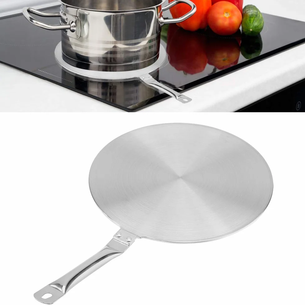 Hitzediffusor, 20cm / 24 cm Universal-Adapterplatte Wärmediffusor-Konverter Induktionsadapterplatte Edelstahl für Induktionskochfelder(20cm)