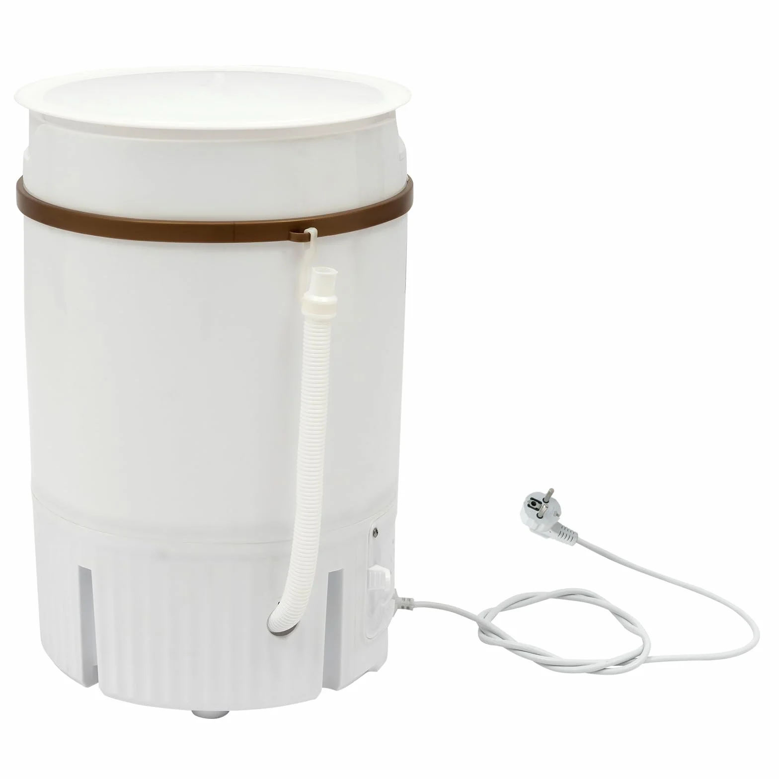 Mini Waschmaschine mit Schleuder, 4.5L Tragbare Waschautomat mit Abtropfkorb, Reisewaschmaschine, Miniwaschmaschine, Camping Mobile Waschmaschine, Toploader (Weiß)