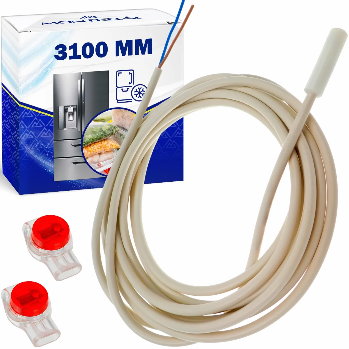 NTC Temperatursensor für Kühlschrank Hat den Originalcode 959008800 9590142 959014200 9590206 959020600 694239700 9590088 für Liebherr für Miele - Garantie 10 Jahre - MONTERAL