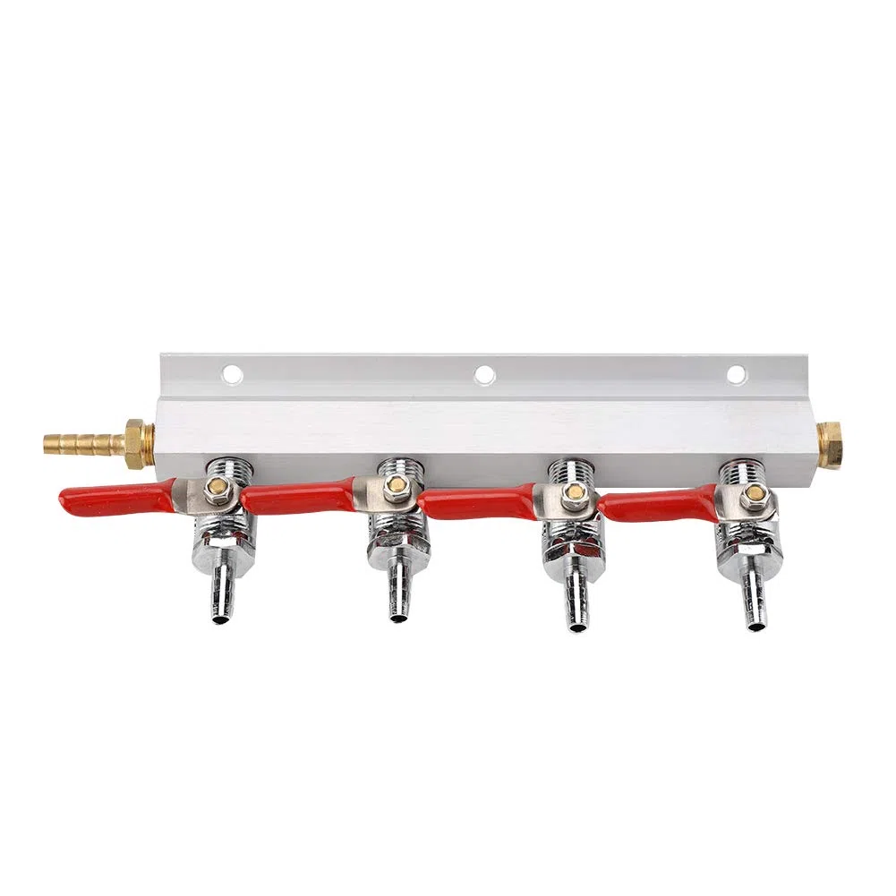 Muti-way Home Co2 Luft Gasverteiler Verteilersplitter Bier 4 für den Heimgebrauch