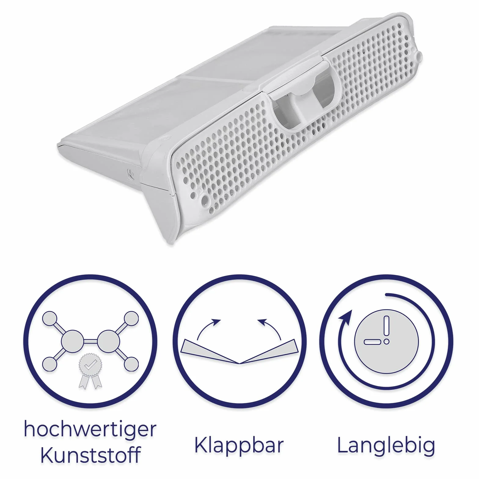 LUTH Premium Profi Parts Flusensieb Sieb Filtertasche Filter kompatibel mit Bosch Siemens Constructa Neff Balay IQ300 IQ390 IQ500 IQ700 IQ790 IQ800 IQ890 00656033 656033 für Trockner weiß