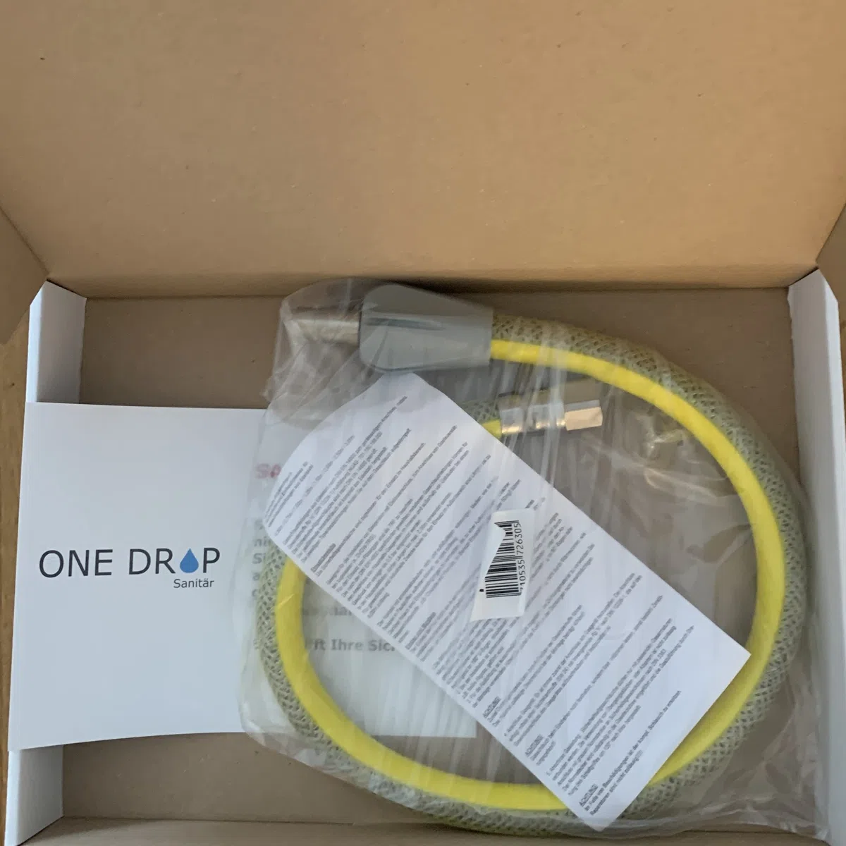 ONE DROP Allgasschlauch DIN DVGW 1/2" x 1500 mm; Gasschlauch mit Schnellkupplung für Herdanschluss in der Länge 1,5 Meter
