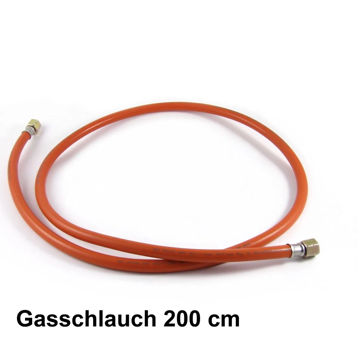Gasschlauch Druckregler Druckminderer Manometer Gasgrill 50mbar 3 Größen (Gasschlauch 200 cm)