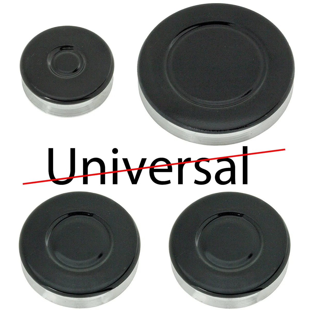Spares2go Brennerkopf und Kappe für Zanussi-Gasherde (1 x Klein, 2 x Mittel, 1 x Groß)
